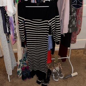 Ann Taylor Stripped Sweater Dress